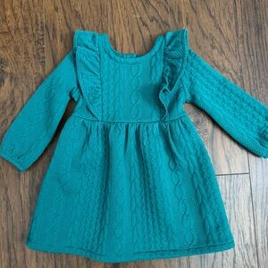 Wonder Nation Blue Ribbed Long Sleeve Sweater Dress